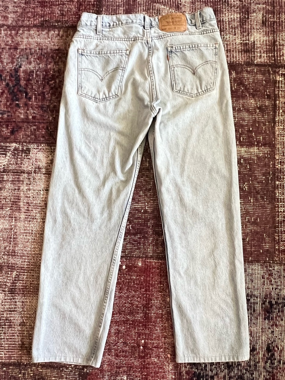 🧡Orange Tab 505 Levi's 34x30 • Light Wash 90s Vintage Denim👖RARE